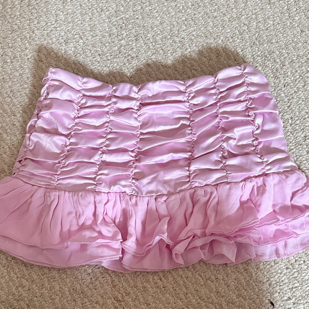 Mauve Pink Ruched Women's Skirt